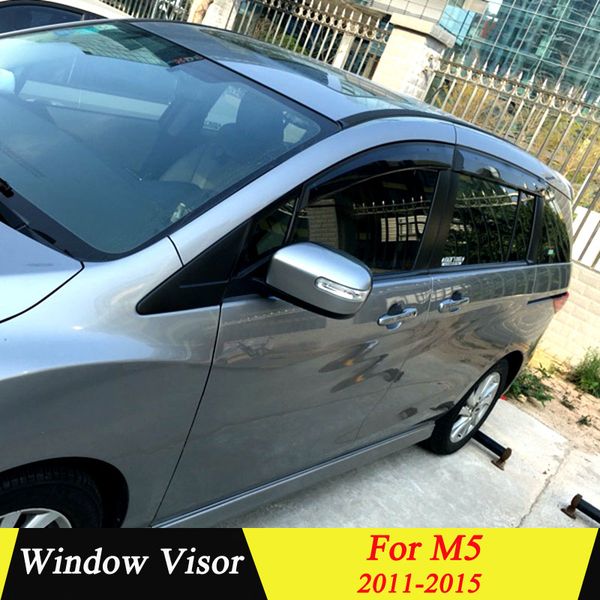 

for m5 mazda 5 2011-2015 plastic black window visor vent shades sun rain deflector guard auto accessories 4pcs/set
