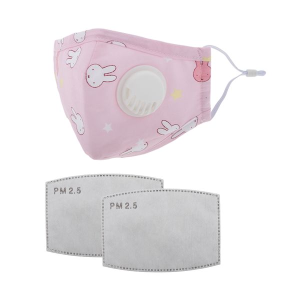 

breathable anti pm2.5 protection cotton mouth cover for kids pink