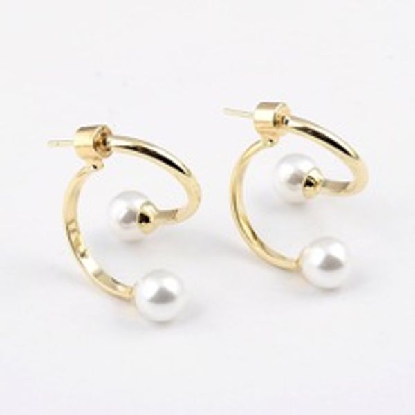 

sell , express ,korean version of the personality behind the earrings pearl earrings princess style ,temperament, Silver