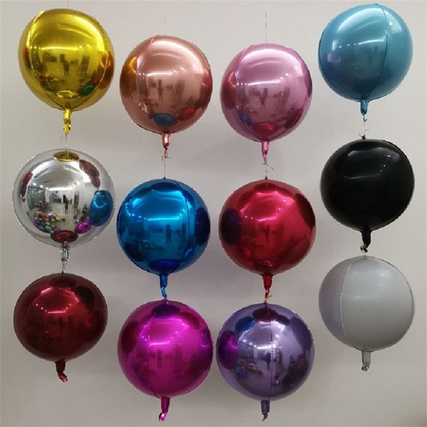 

creative circular balloon light balloons aluminum film 22 inches trumpet wedding celebration christmas decoration color gold green 2 1je k1