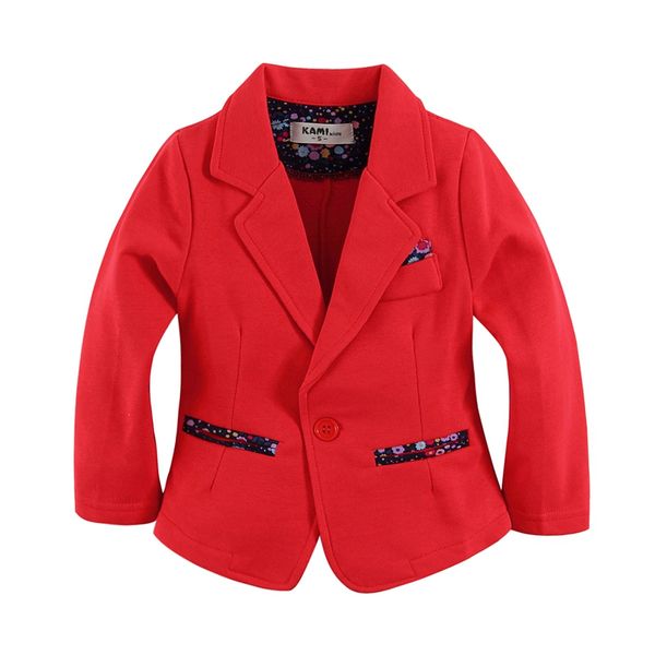 

new arrival knitted cotton 100% toddler girl blazer solid red, Blue;gray