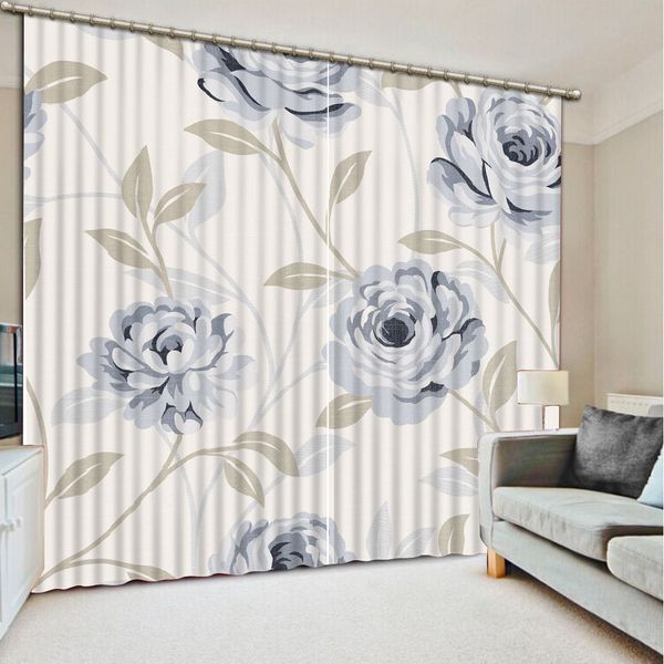 

small grass flower in the countryside nature art print, drapes living room bedroom decor 2 panels hookswindow curtain