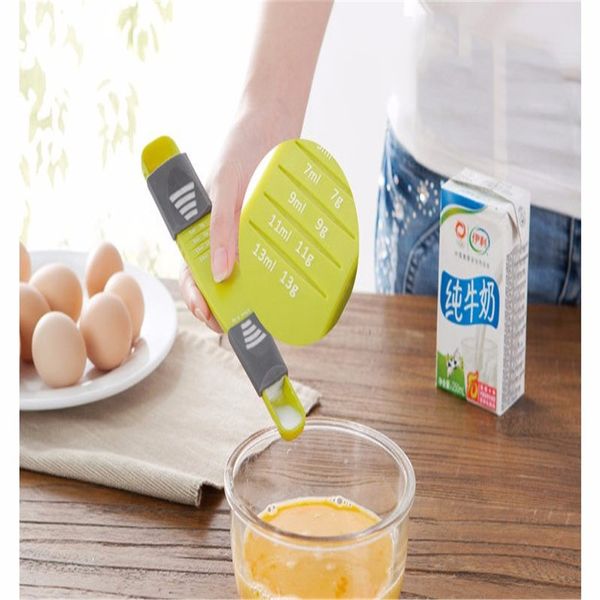 

измерительная ложка новые идеи регулируемые пластиковые инструменты выпечки кухонные приборы