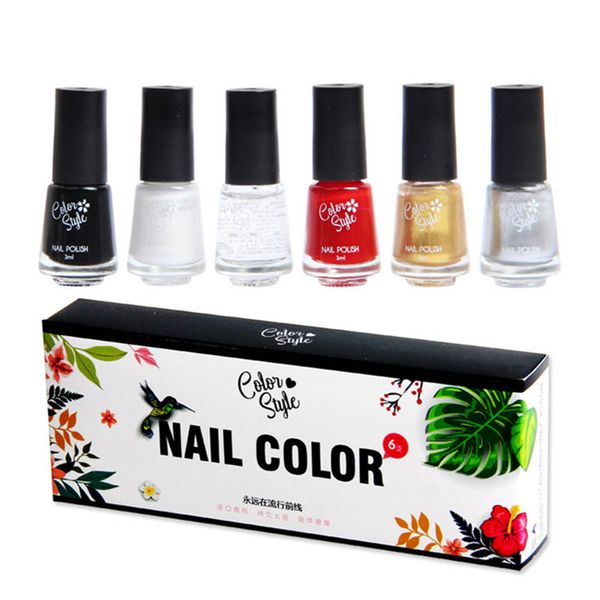 

2019 new arrival 6pcs nail polish gel set diy art long lasting waterproof fashion non-toxic for women