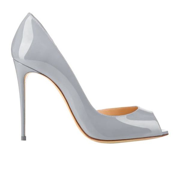 

women red man-made leather stiletto heel classic solid color women pumps fashion peep toes dress shoes c13, Black