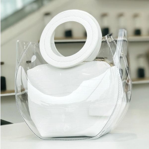 

caker brand 2019 women pvc handbag half circle handbag wholesale