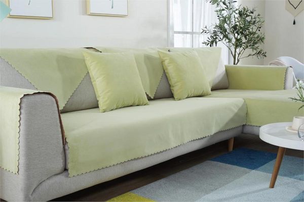 Solid Color Sofa Cover For Living Room Waterproof Sofa Cushion