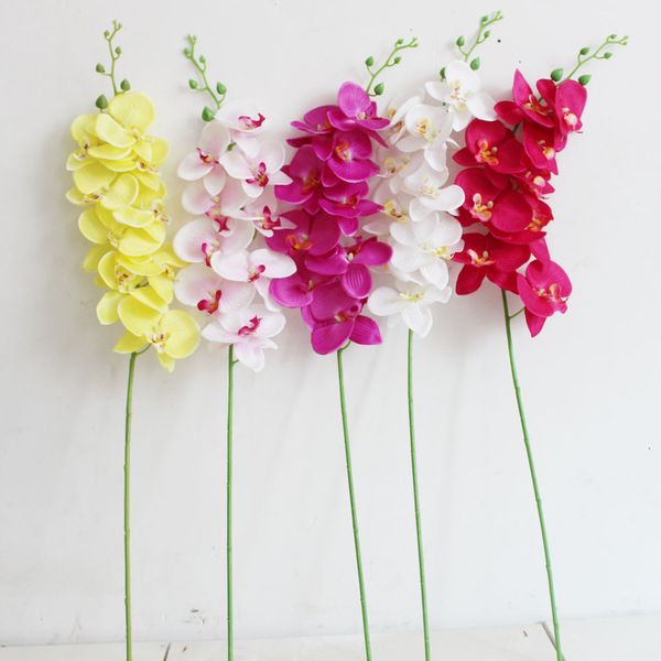 

90cm 9heads artificial butterfly orchid flower branch for home garden decoration wedding birthday party supplies fake flowers