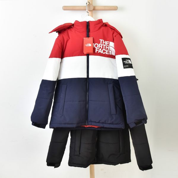 

мужчины женщины зимнее пальто парки мода письмо печати вниз пальто мужские контрастные цвета случайные открытый пальто мужская одежда, Black