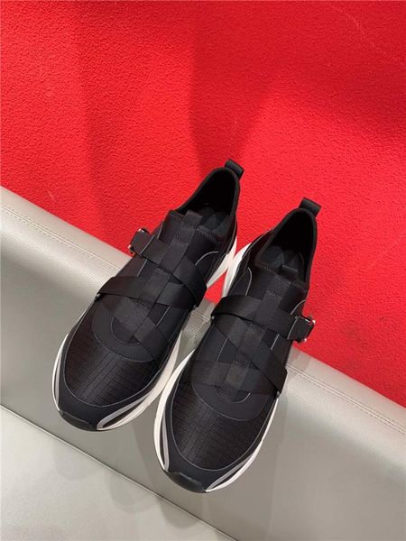 

2020 new women's sports shoes stretch breathable mesh color matching men's casual shoes leather round toe flat couple shoes 03, Black