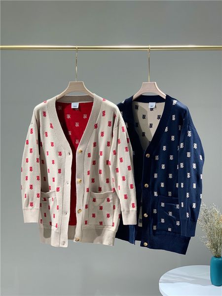 

new luxury brands bbr v-neck cardigan design women sweater hoodie luxury jacket fashion casual streetwear sweatshirts outdoor hooded, Blue;black