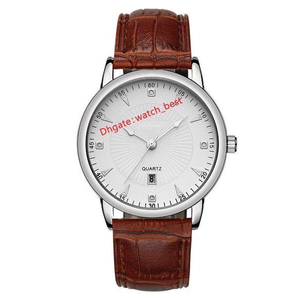

New Cheap Quartz Watches Fashion Life Waterproof Calendar Mens Watches Leather Strap Wristwatches Luxury Business Men Watch Wholesale