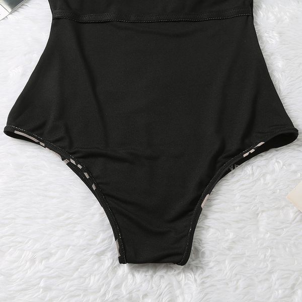 

designer women's swimwear short-sleeved sunscreen fashion mesh conservative black one-piece swimsuit women's clothing size s-xl-3, White;black