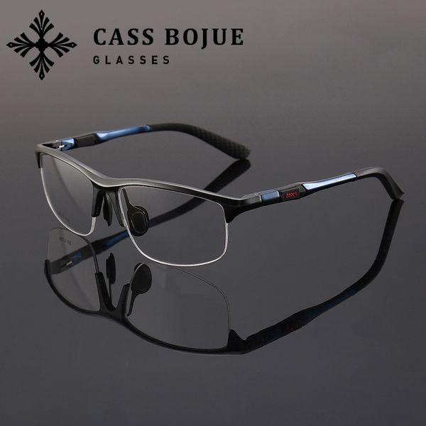 

2019 men's aluminum magnesium sports riding wear-resistant ultra light glasses frame matching degree glasses frame 114, Silver