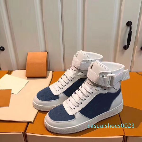 

xshfbcl sneaker boot rainbow trainer for mens and women calfskin high sneakers flower motifs vintage trainers 12 colors c23, Black