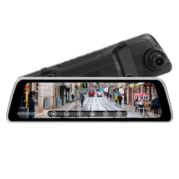 

streaming 9.35 inch ips presscar mirror video camera gps track wdr fhd 1080p dash camera with 720p rear cam recorder dvr car dvr