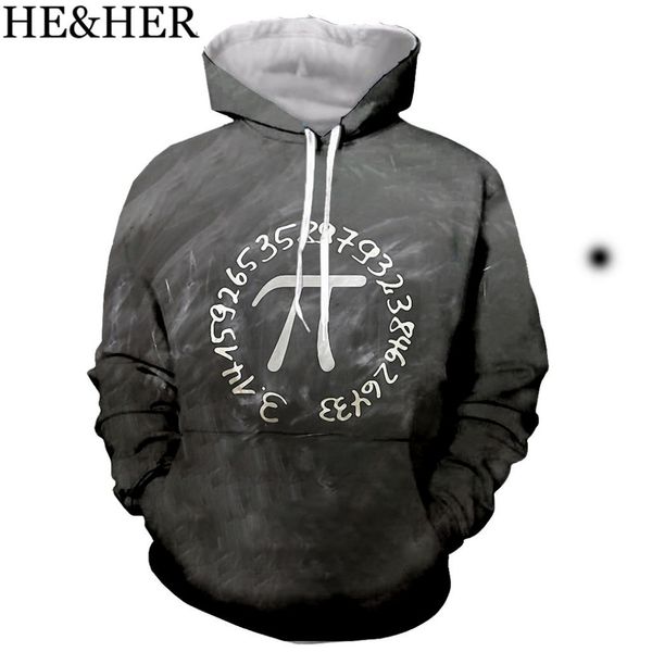 

fashion cool the math pi hoodie men/women 3d print hoodies sweatshirt harajuku streetwear, Black