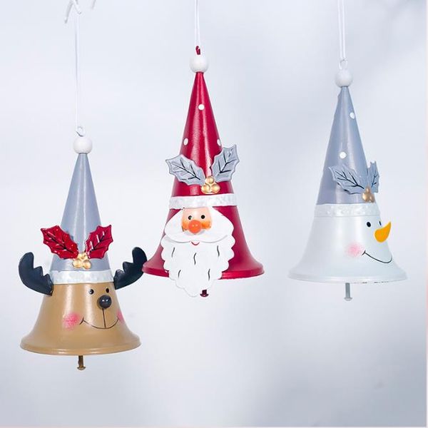 

рождественские украшения ins ветер железо художественная роспись рог санты колокол рождественская елка кулон