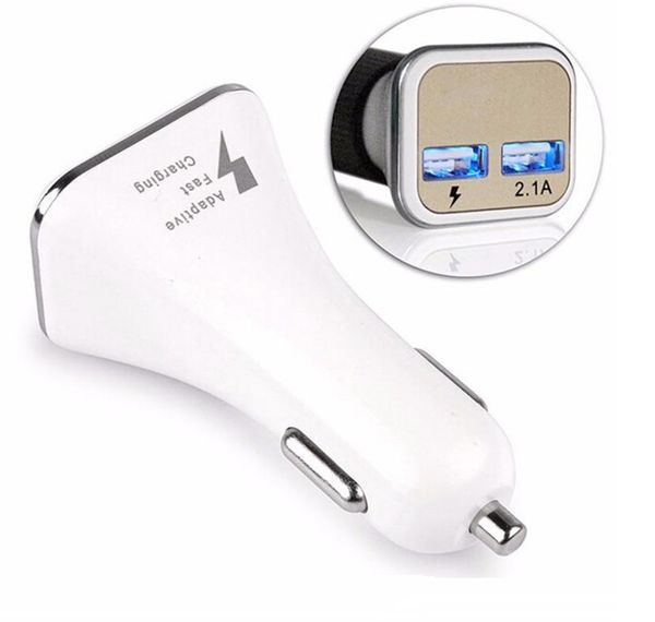 

universal fast car charger dual usb ports 5v 2.1a 9v 1.7a power adapter chargers for samsung lg android phone gps pc