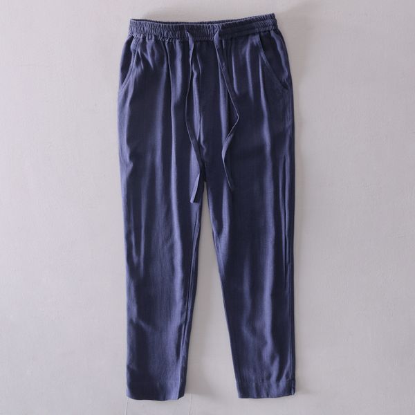 

full 2020 style men's loose length blue khaki red black elasticated waist harem pants men long casual trousers for male