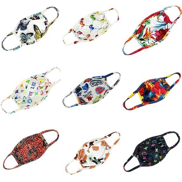 

in stock dustproof pm2.5 face mask breathing valve mask washable reusable fog face designer printed masks rra3031 #780, Black