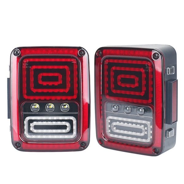 

2Ã led rear tail light brake reverse turn signal lamp for j eep wrangler jk euro