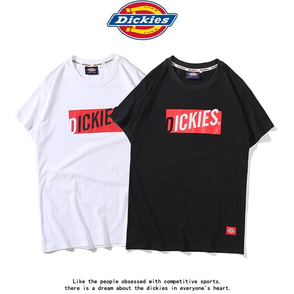 

dickies women mens designer t shirts 100%cotton short sleeve t shirt summer letter print mens tee couples wear