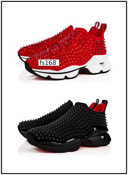

red bottom spike sock sneaker men women low casual shoes black spike sock shoes 2