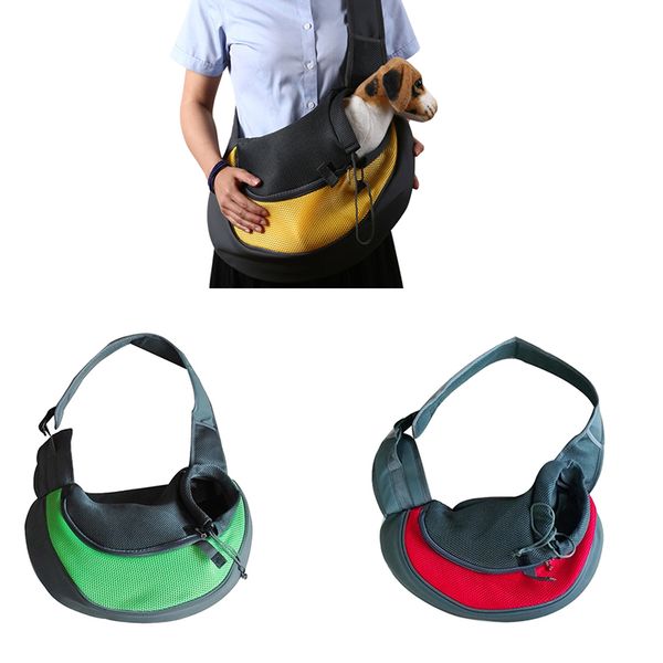 

pet pouch mesh single shoulder bag sling mesh comfort travel tote shoulder bag pet puppy carrier outdoor travel handbag