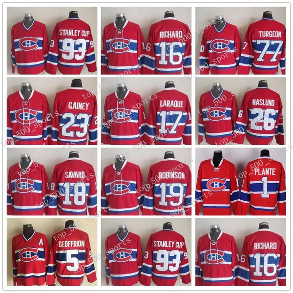 

урожай монреаль канадиенс жак плант hockey трикотажные мужские ccm vintage дешевые дома red # 1 жак плант нашит джерси рубашки m-xxxl, Black;red