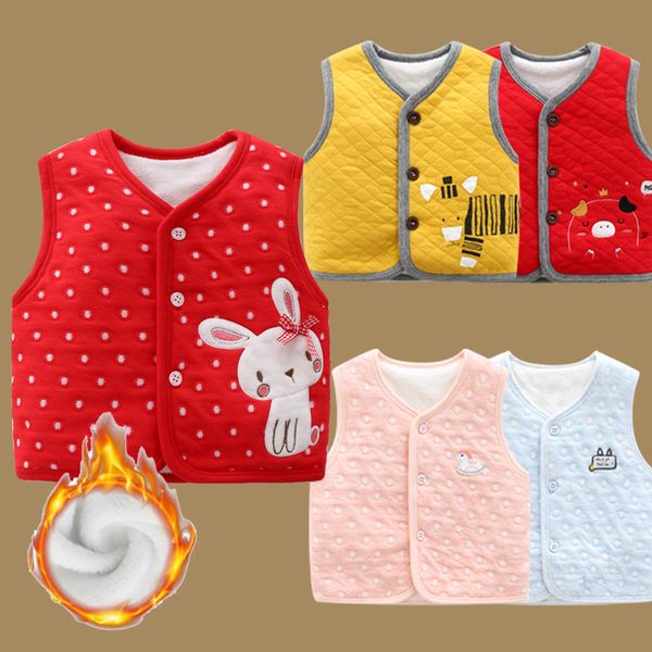 

детская плюс velvet осень и зима new baby хлопок жилет корейской младенца типа толстые жилет, Camo