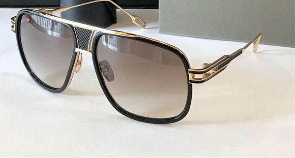 

vintage square sunglasses gold black brown smoke 2077 glasses occhiali da sole fashion men sunglasses new with box, White;black
