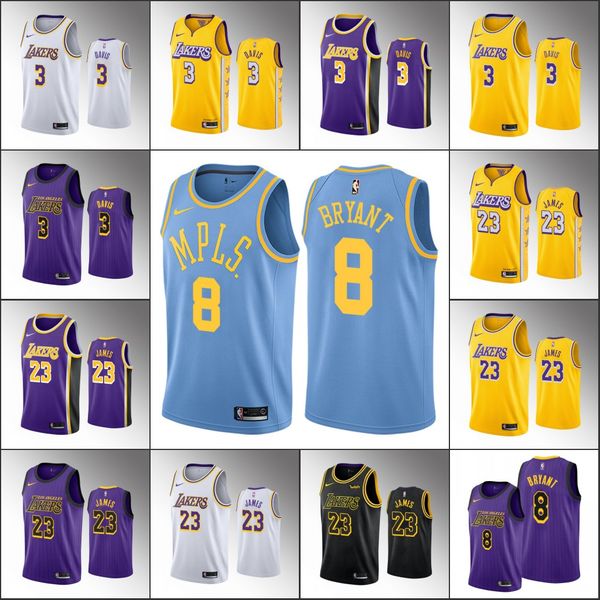 

los angeles lakers kobe bryant men lebron james anthony davis nba 2019-20 jerseys