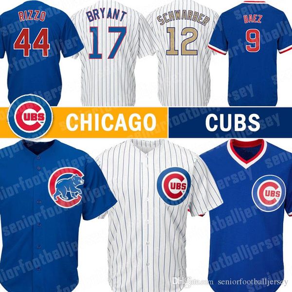 

Chicago 9 Javier Baez Cubs Jerseys 17 Kris Bryant 12 Kyle Schwarber 44 Anthony Rizzo Men Flex Cool Base Baseball Jersey