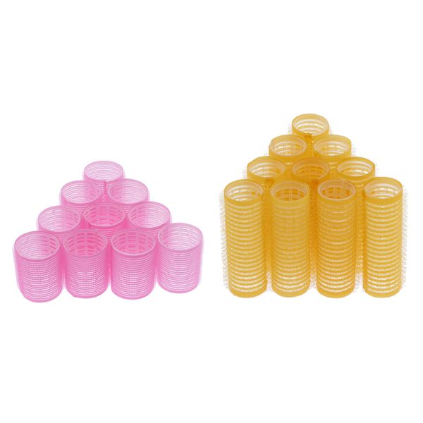 

20 pcs self grip hair rollers set, self holding rollers and multicolor plastic hairdressing curlers for women (48mm/20mm