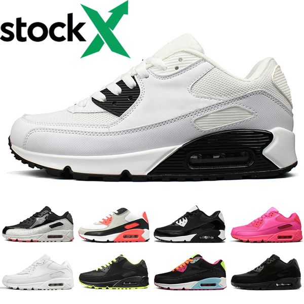 

wholesale 90 90s men women running shoes black croc white oreo infrared outdoor mens womens suede trainers sports sneakers size 36-45, White;red