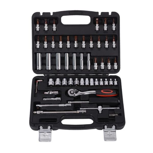 

53/46pcs professional spanner socket set screwdriver wrench ratchets set kit car repair tools combination hand tools