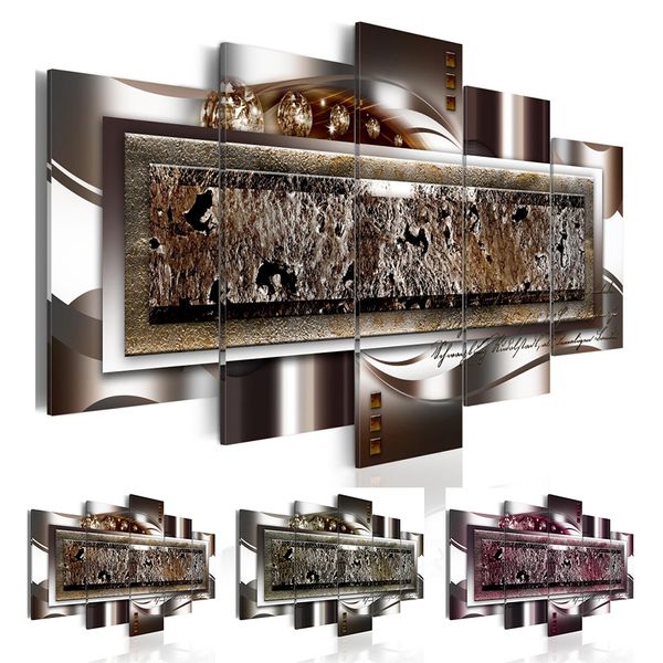 

l painting modern picture wall art canvas painting abstract metal effect post for living room office decoration no frame