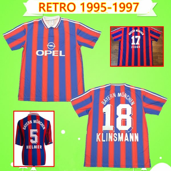 

1995 1997 retro soccer jerseys home red and blue classic vintage 95/97 football shirts matthäus scholl klinsmann basler rizzitelli munch, Black;yellow