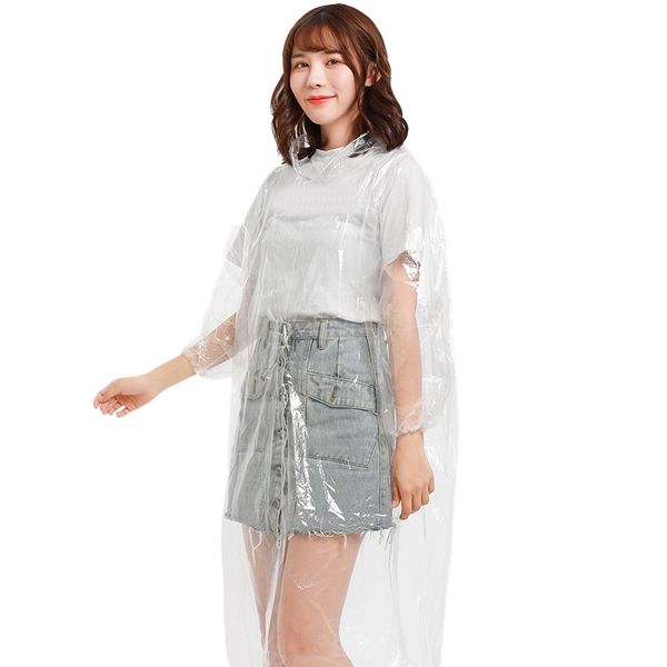 

raincoats 5pcs disposable poncho cap transparent raincoat anti-fog saliva