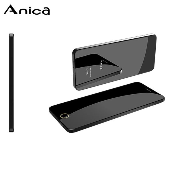 Anica Mobile Cell Phones Super Mini Ultrathin TF SIM Card Luxury Bluetooth Calls 1.63 inch Dustproof Shockproof Anti-Lost FM GSM Music Player Small Cheap Cellphones
