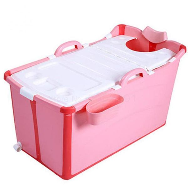 

children's double bathtub folding enlarged heat preservation bathtub net red foldable baby plastic household