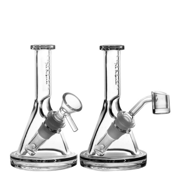 

Мини-стекло Beaker 5мм Толстые Бонг Dab Rig Водопроводные трубы Чаша Кварц Banger Bongs Пьянящий Pipe Wax Oil Rigs Малый Bubbler