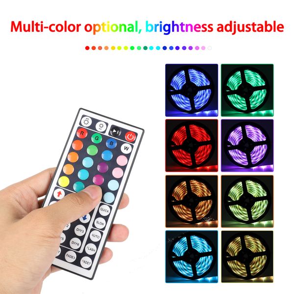

led rgb smd 5050 flexible led strip light strip rgb led strip 5m 10m 15m dc 12v diode strap + remote control + adapter