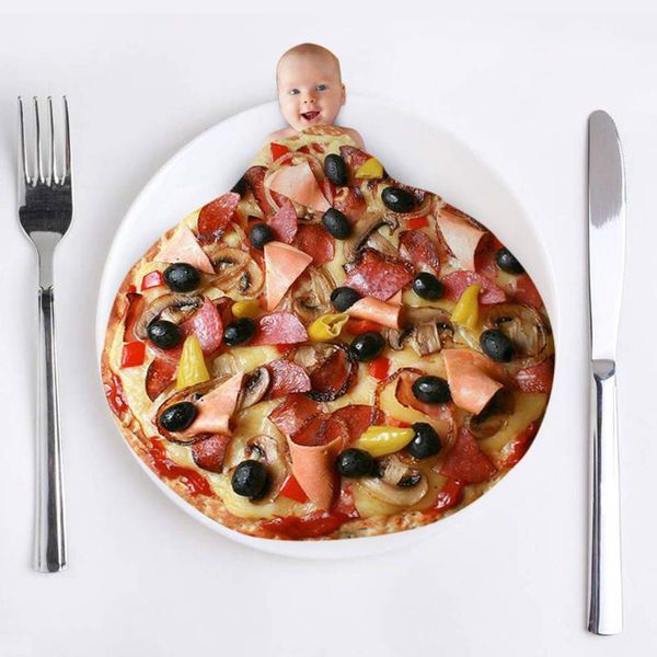 

flannel blanket funny 3d pizza cookie printed throw blankets adults kids warm soft blankets for beds couverture polaire adulte