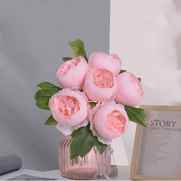 

artificial silk peony flowers home garden wedding party bridal bouquet decor