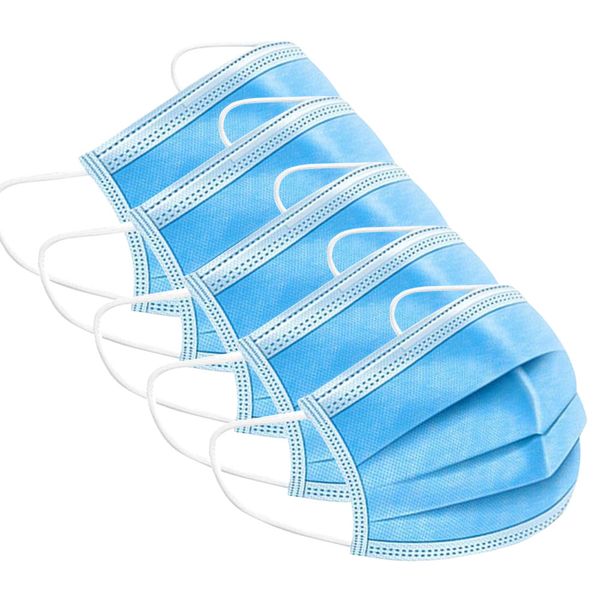 

in stock ship via dhl fedex to usa italy uk eu disposable face masks 3 layers dustproof mask facial protective cover anti-dust mask