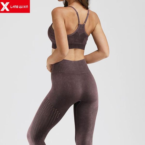 

2020 new women's outfits sports bra pants yoga leggings gym workout clothes set racer back sports bras tracksuits clothing