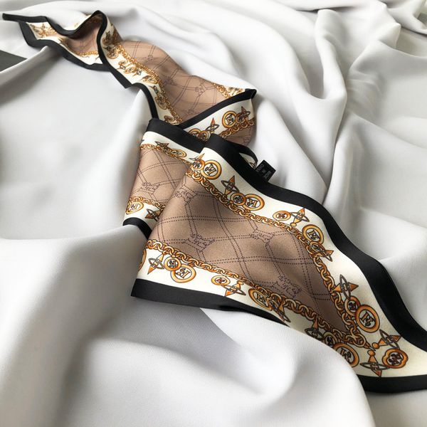 

ms. flytie new spring and autumn temperament chain scarf scarf korean-style multi-function decorative bai da xiao scarf womens, Black;purple