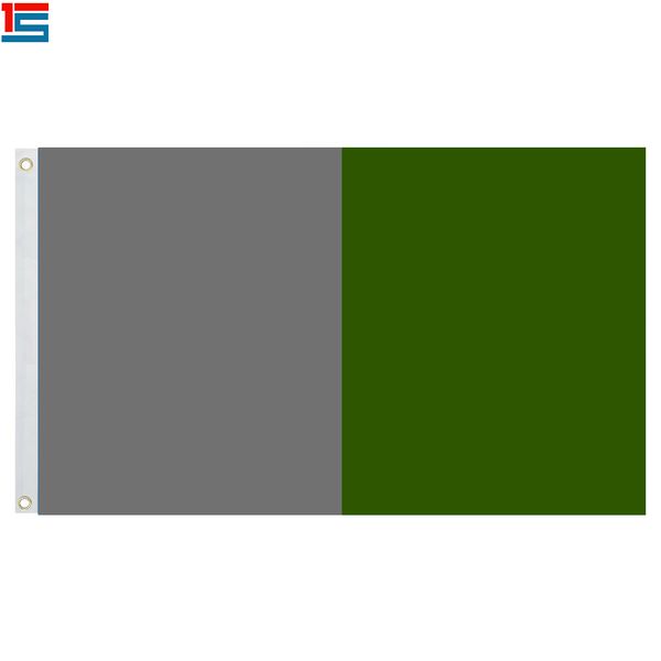 

grey and dark green two-tone flag 3ft x 5ft polyester, 90*150cm flag with 2 grommets,flags of simple colour